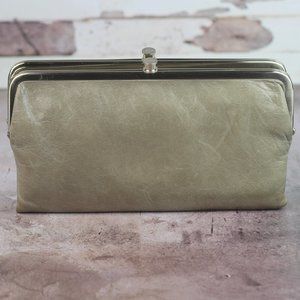 HOBO LAUREN Leather Bifold Wallet Stone Taupe